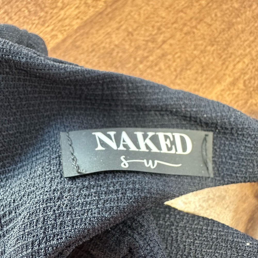 Naked Swimwear Chic Black Plunge Bikini Top Becky Top - Picture 3 of 7